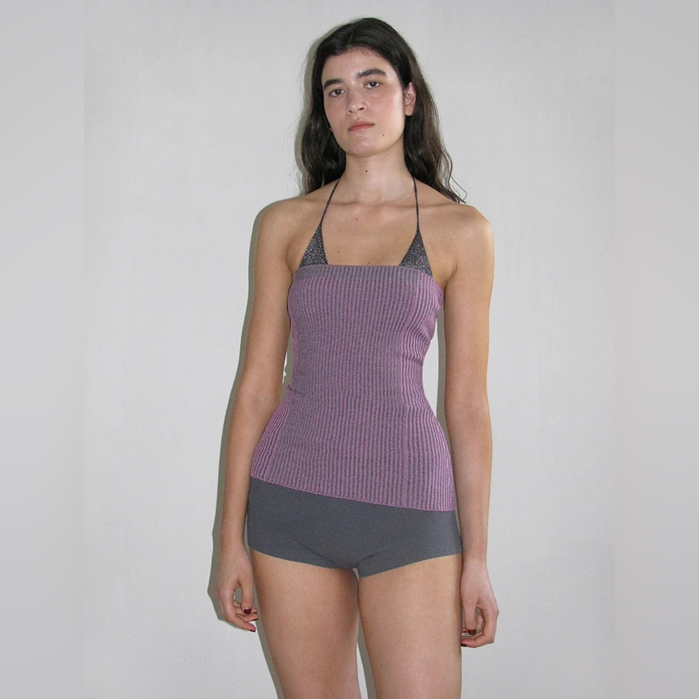 PALOMA WOOL DAKAR FITTED RIBBED BANDEAU TOP SIZE M NEVER USED